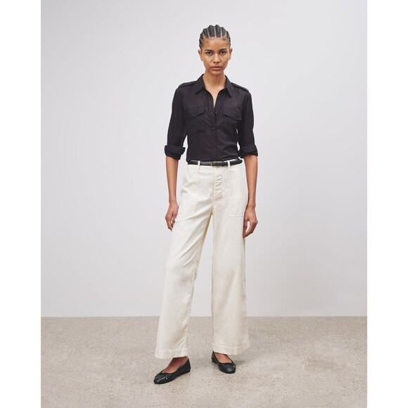 Nili Lotan Jora Tunic Shirt Top Cotton Long Sleeve Buttondown Black S NEW 283749 - Picture 2 of 9